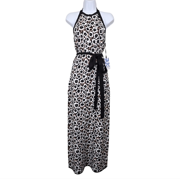 Diane Von Furstenberg For Target Womens Floral Halter Knit Midi Dress Size S NWT - Picture 1 of 9